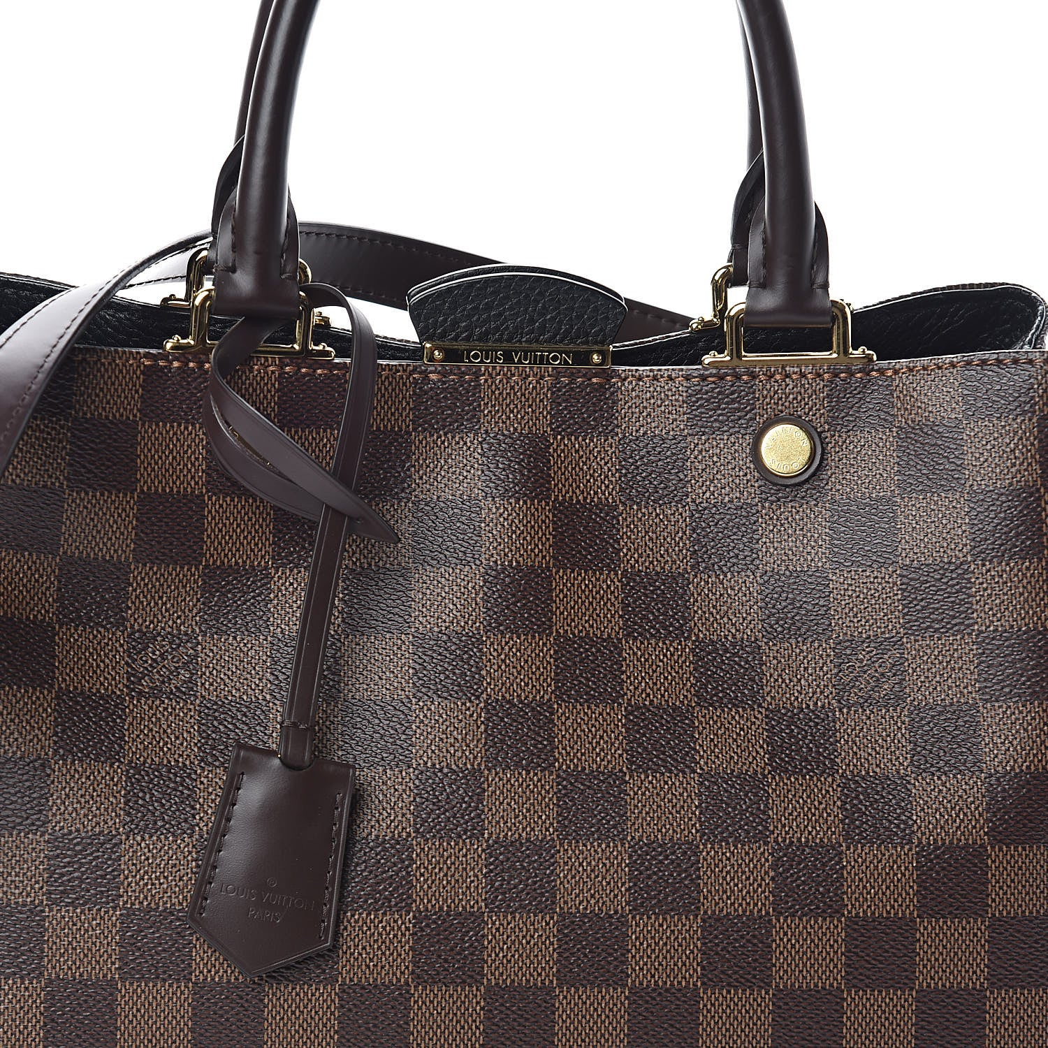 Louis Vuitton Damier Ebene Cuir Taurillon Brittany Black 7 of 9