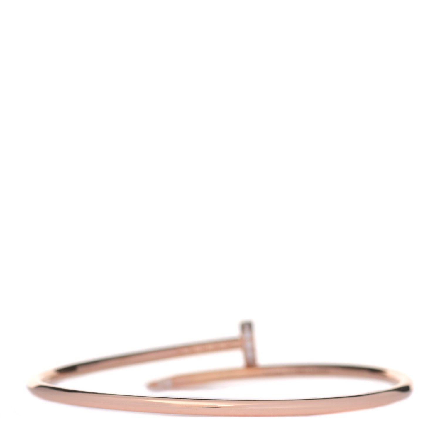 Cartier 18K Pink Gold Diamond Small Juste Un Clou Bracelet 16 3 of 5