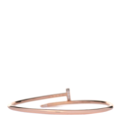 Cartier 18K Pink Gold Diamond Small Juste Un Clou Bracelet 16 3 of 5