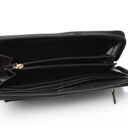 Chanel Caviar CC Timeless Large Zip Around Wallet Black 7 of 12