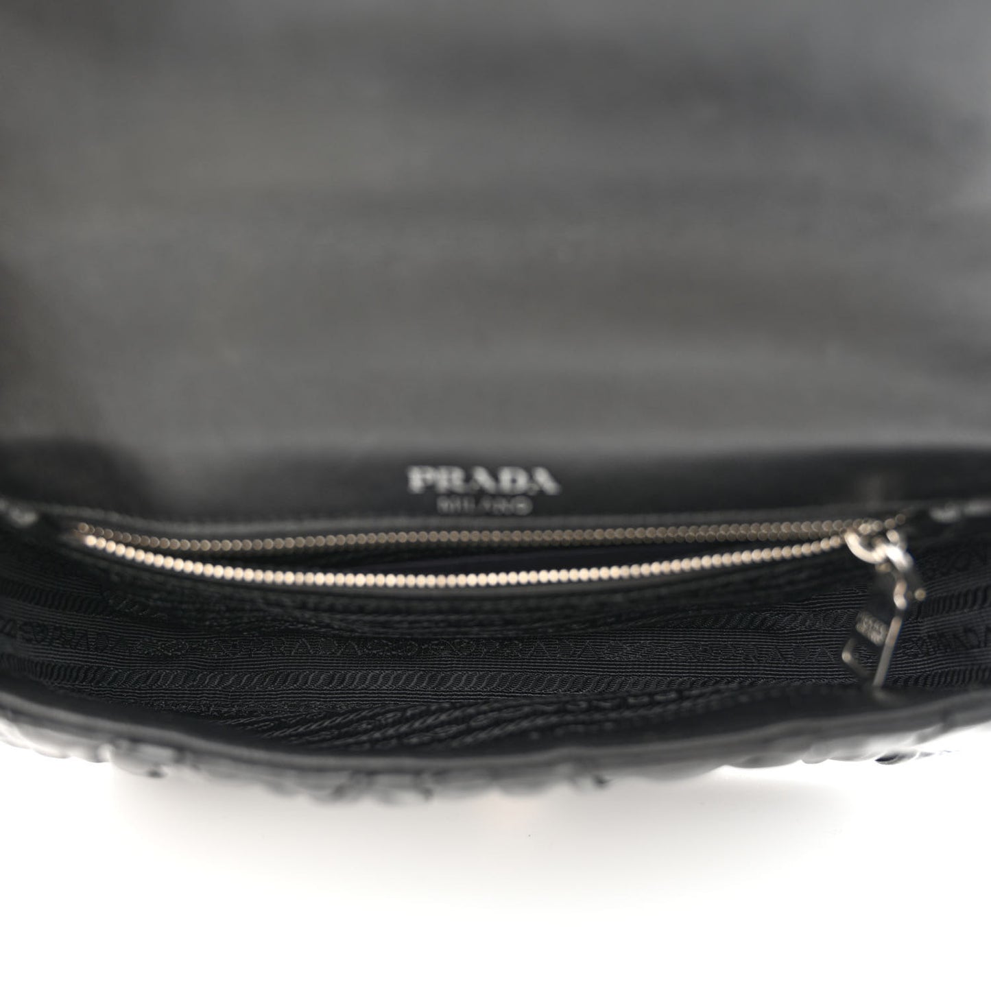 Nappa Gaufre Small Chain Flap Shoulder Bag Black