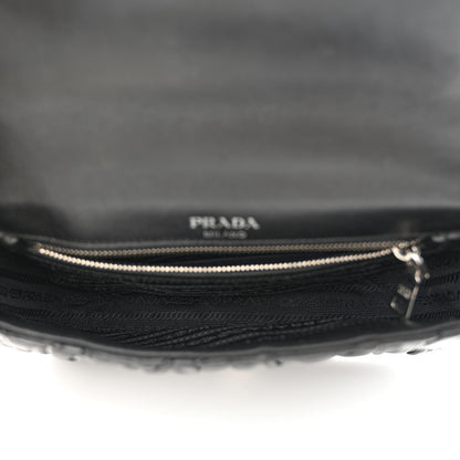 Prada Nappa Gaufre Small Chain Flap Shoulder Bag Black 5 of 11