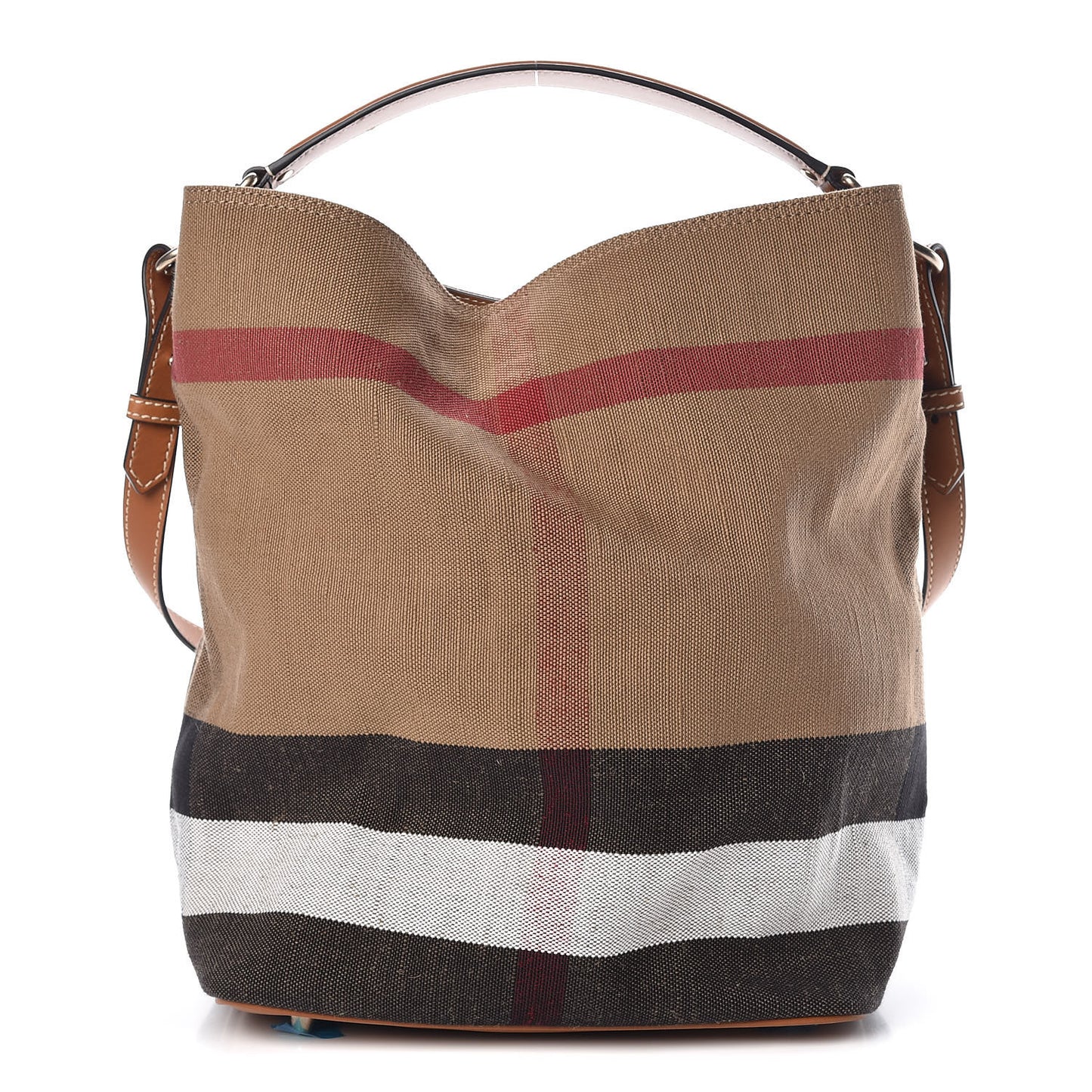 Canvas Mega Check Medium Ashby Hobo Saddle Brown