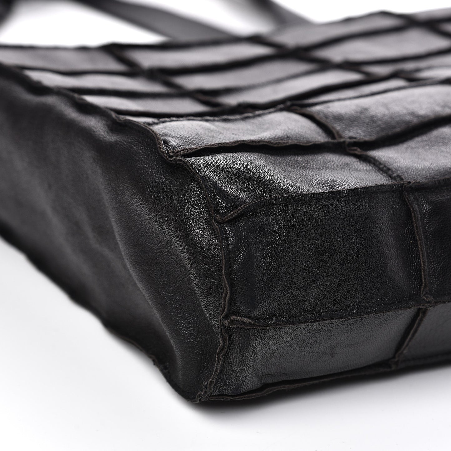 Lambskin Patchwork Shoulder Bag Black