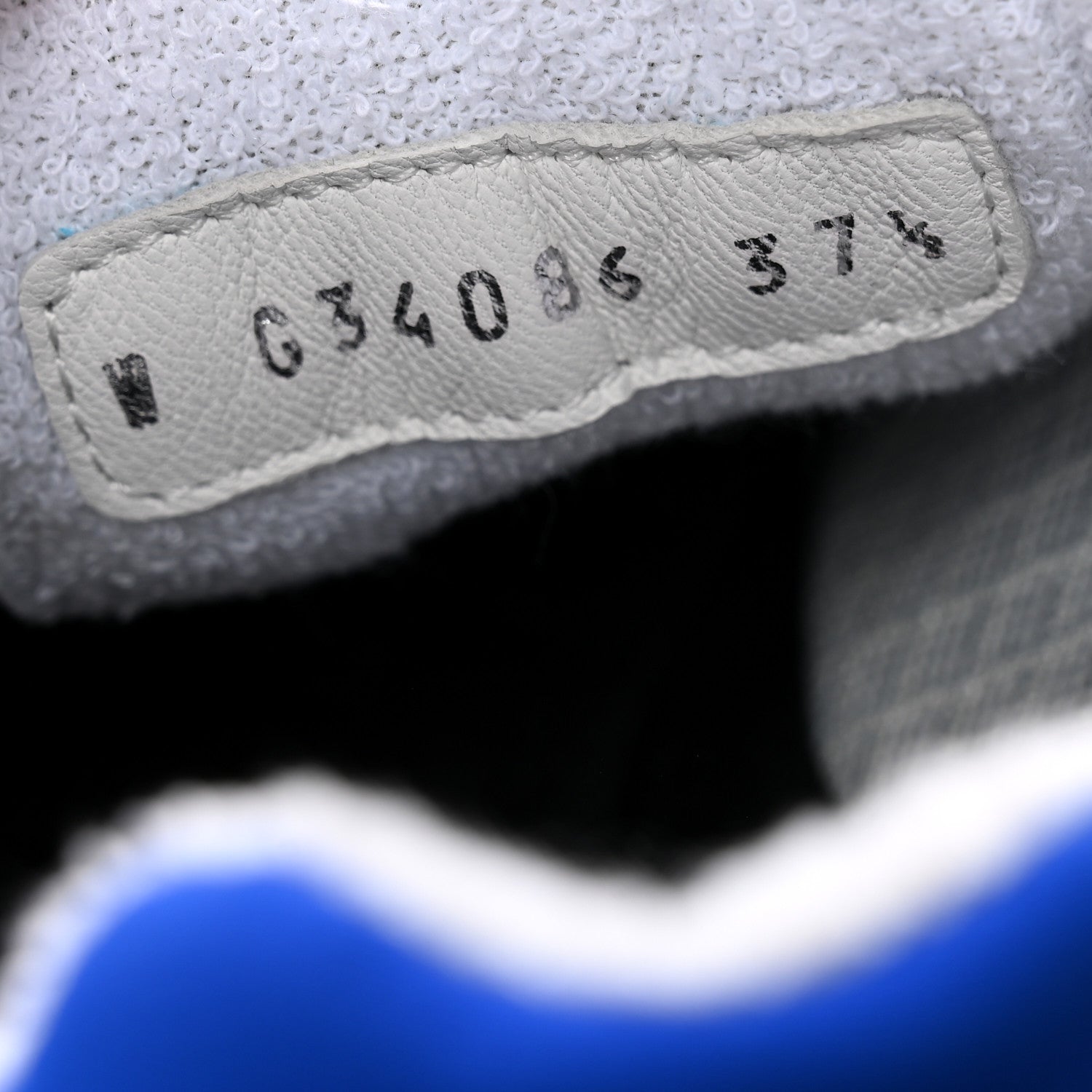 Chanel Calfskin Mesh Lycra Womens Logo Sneakers 37.5 Royal Blue 9 of 9