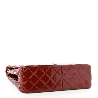 Chanel Patent Quilted Jumbo Double Flap Red 4 of 12