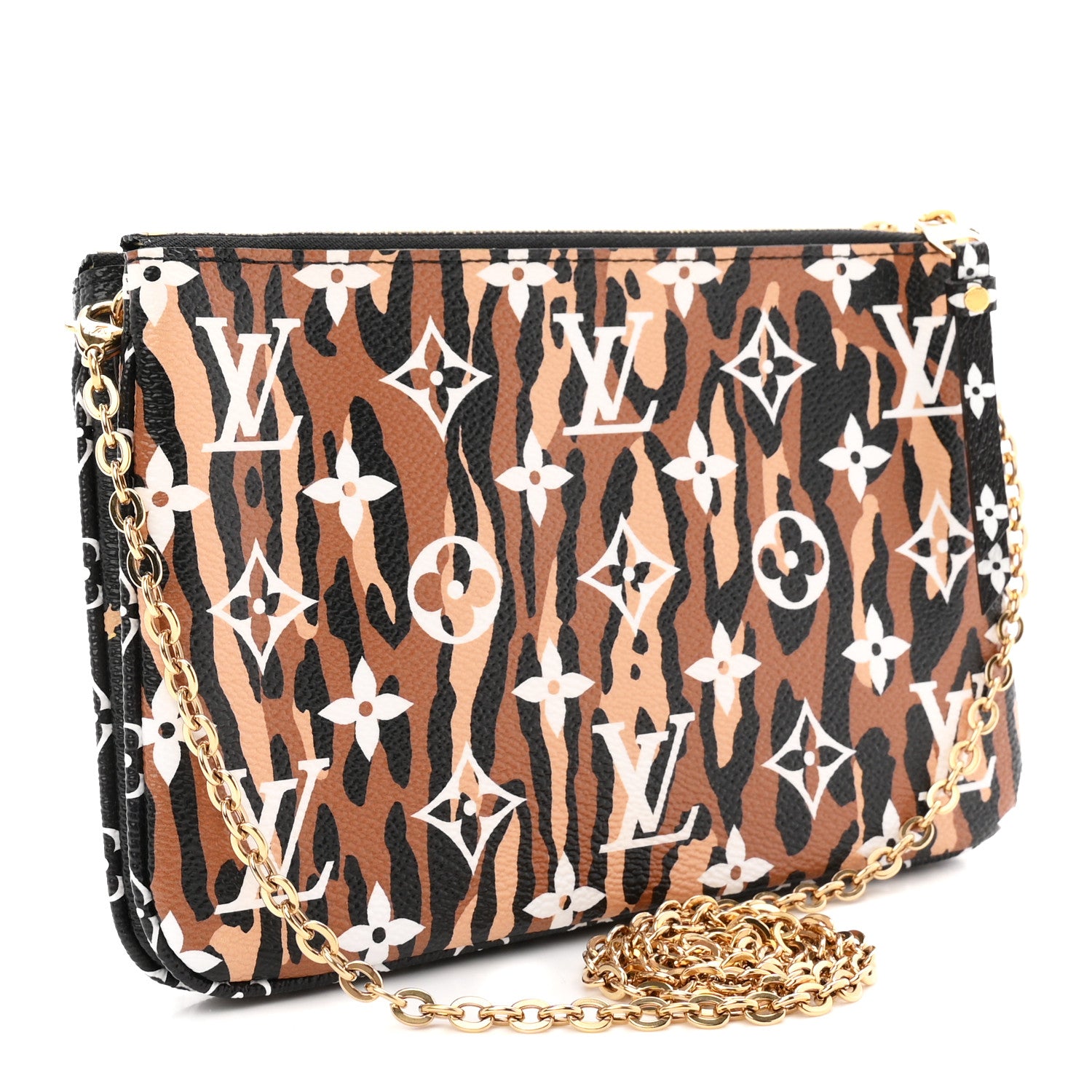 Louis Vuitton Monogram Giant Jungle Pochette Double Zip Black 3 of 9