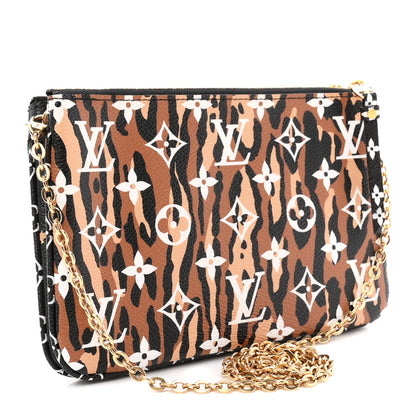 Louis Vuitton Monogram Giant Jungle Pochette Double Zip Black 3 of 9