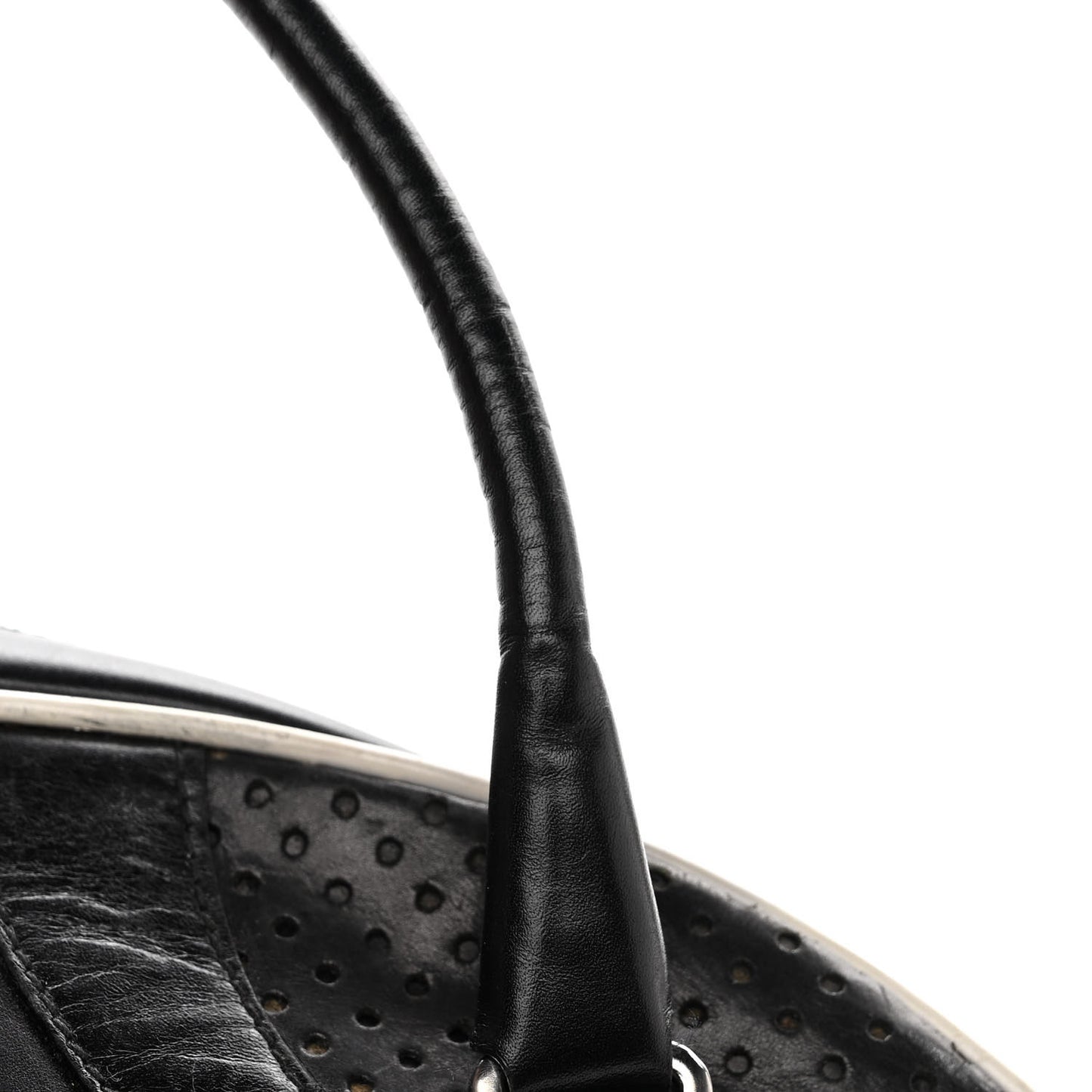 Vitello Drive Perforated Bowling Bag Black