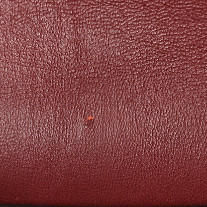 Celine Shiny Smooth Calfskin Medium Frame Shoulder Bag Red Navy 6 of 10