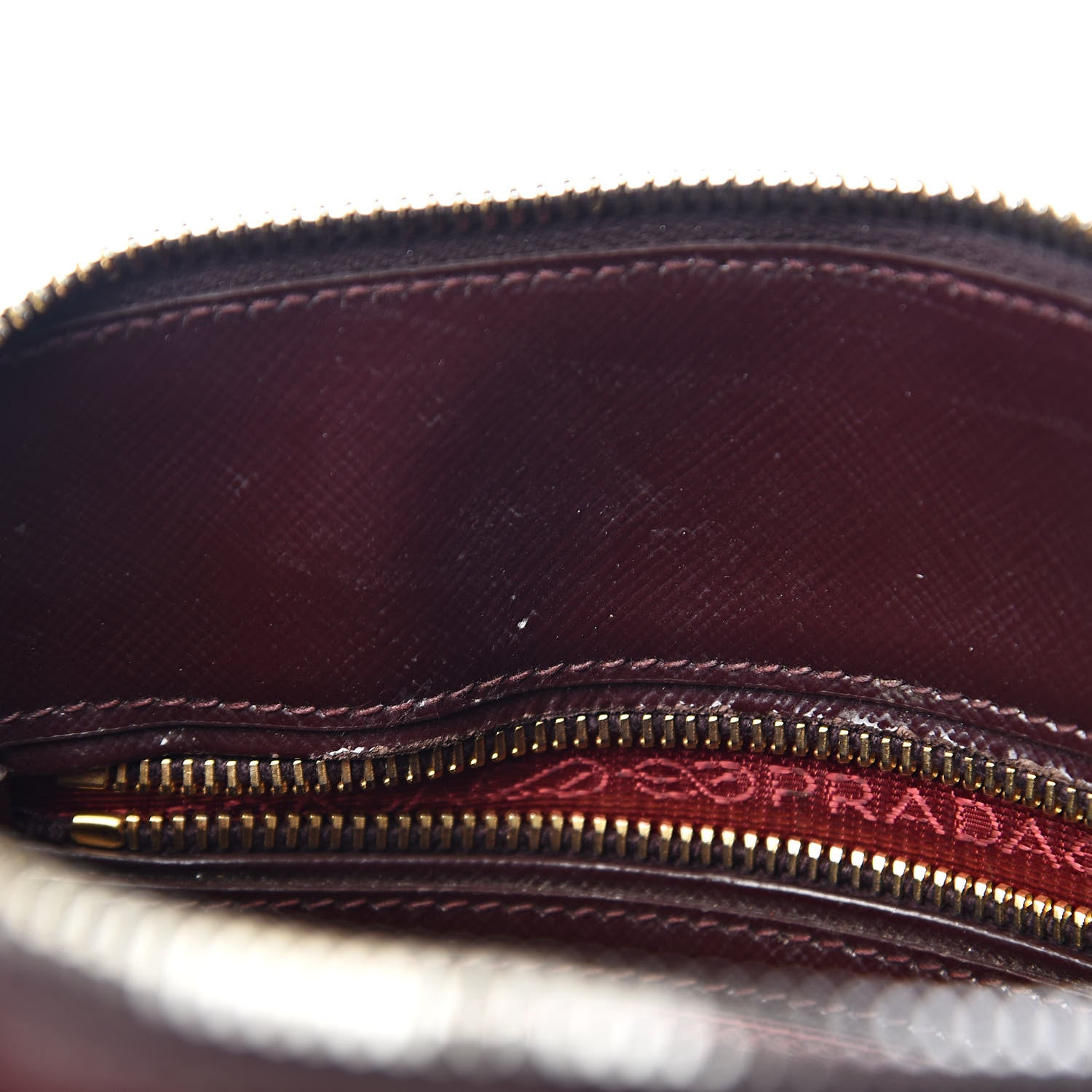 Prada Saffiano Vernice Medium Promenade Tote Granato 8 of 18