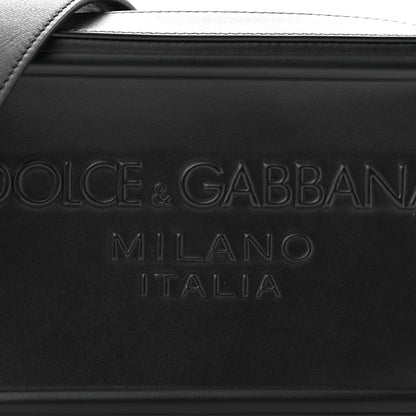 Dolce & Gabbana Calfskin Embossed DG Logo Crossbody Bag Black 7 of 12