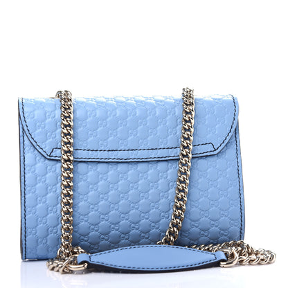 Gucci Soft Microguccissima Mini Emily Chain Shoulder Bag Mineral Blue 3 of 10