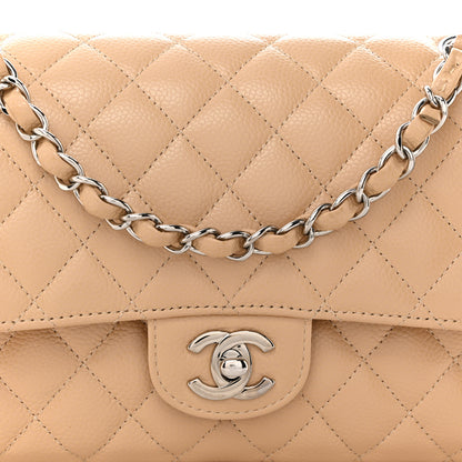 Chanel Caviar Quilted Medium Double Flap Beige 8 of 10