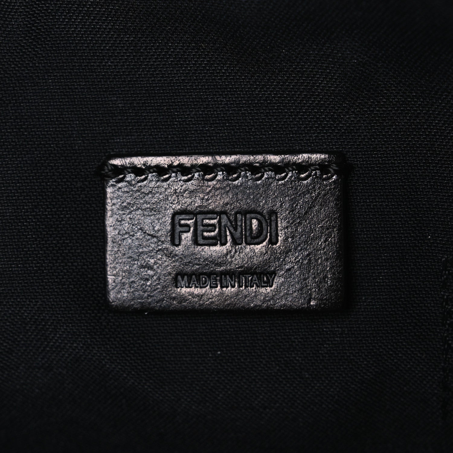 Fendi Vitello Century Monster Eyes Inlay Pouch Black Giallo 6 of 7