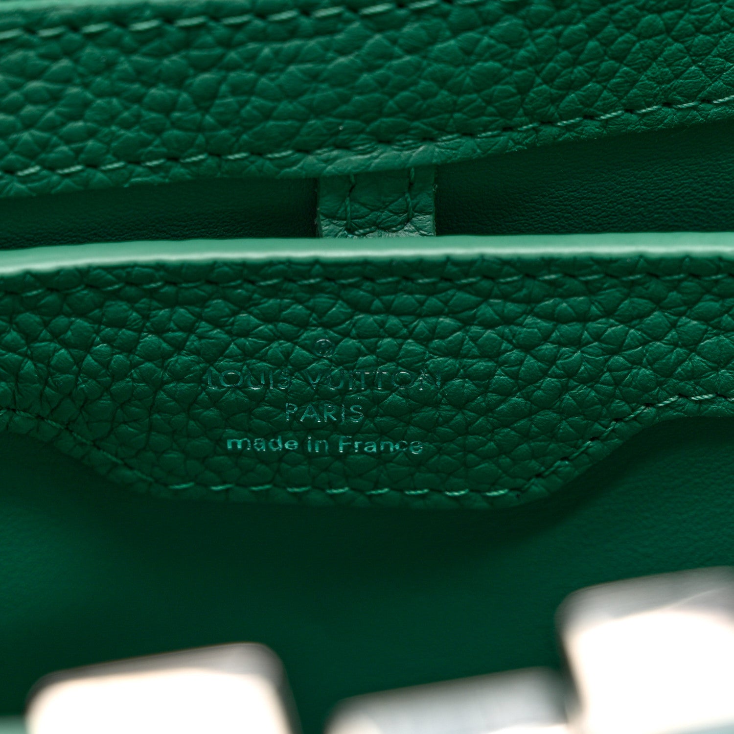 Louis Vuitton Taurillon Capucines BB Bleu Vert 6 of 9