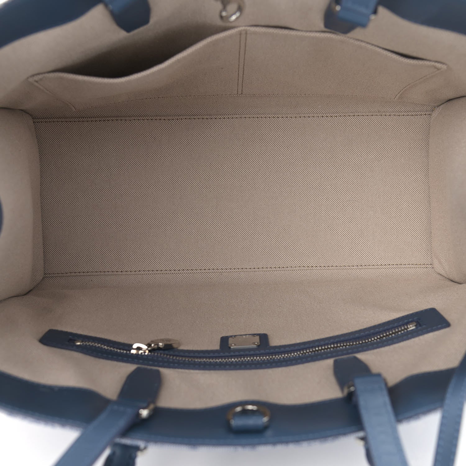 MCM Jacquard Monogram Large Tote Blue 6 of 10