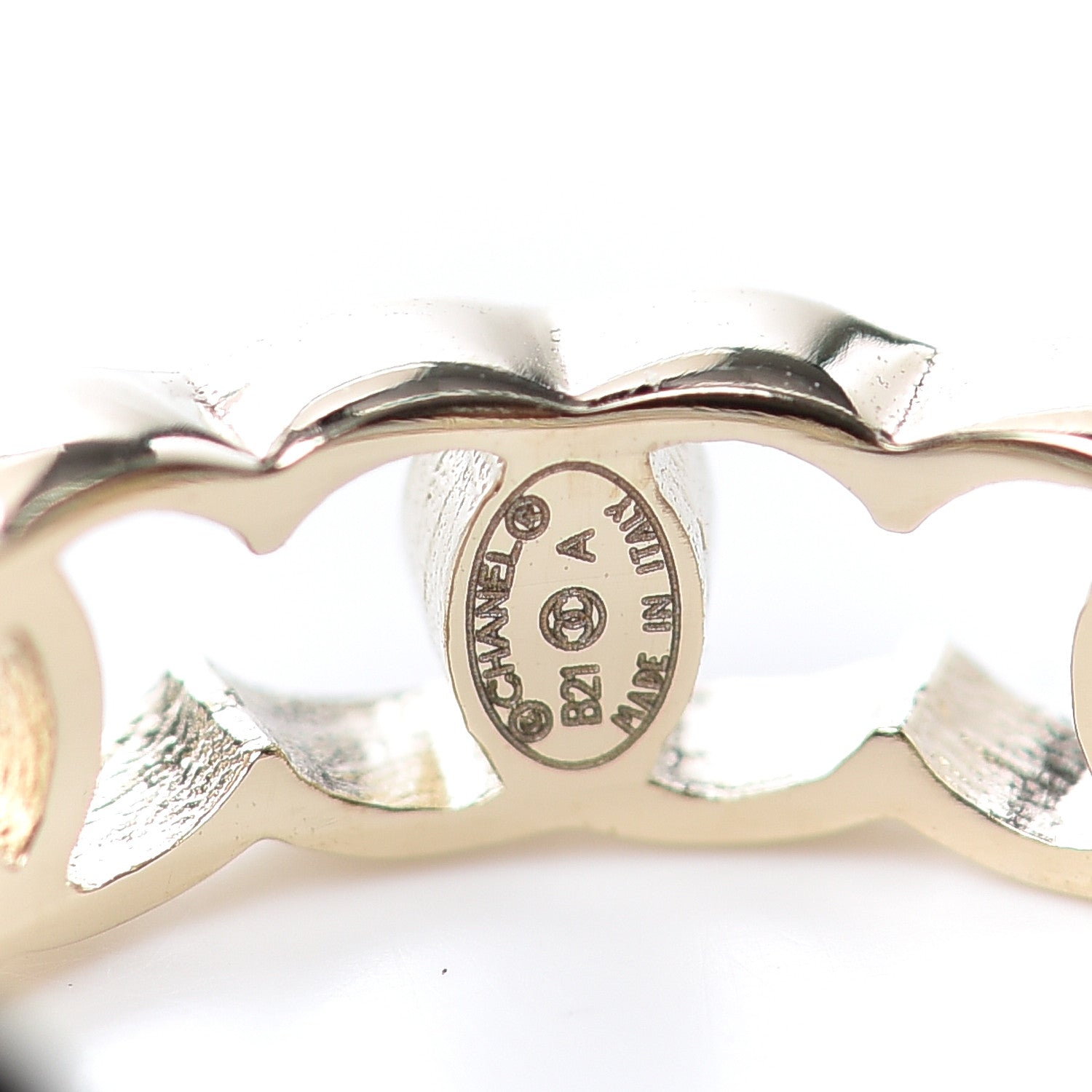 Chanel Metal CC Ring 50 5.25 Gold 7 of 10