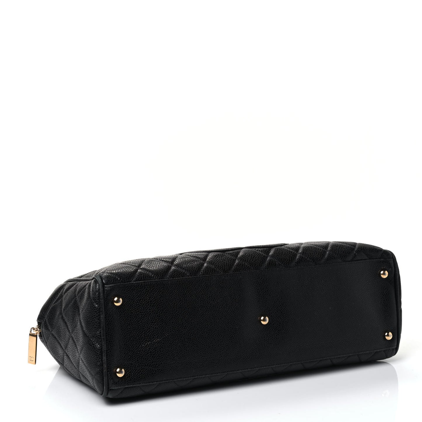 Caviar Quilted Large Bowler Black