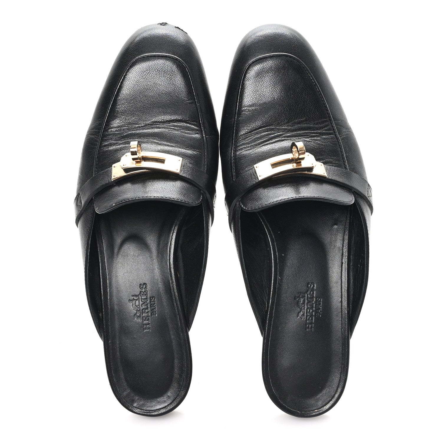 Hermes Goatskin Oz Mules 36 Black 2 of 10