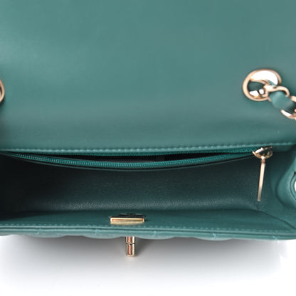 Chanel Lambskin Quilted Mini Rectangular Flap Green 4 of 8