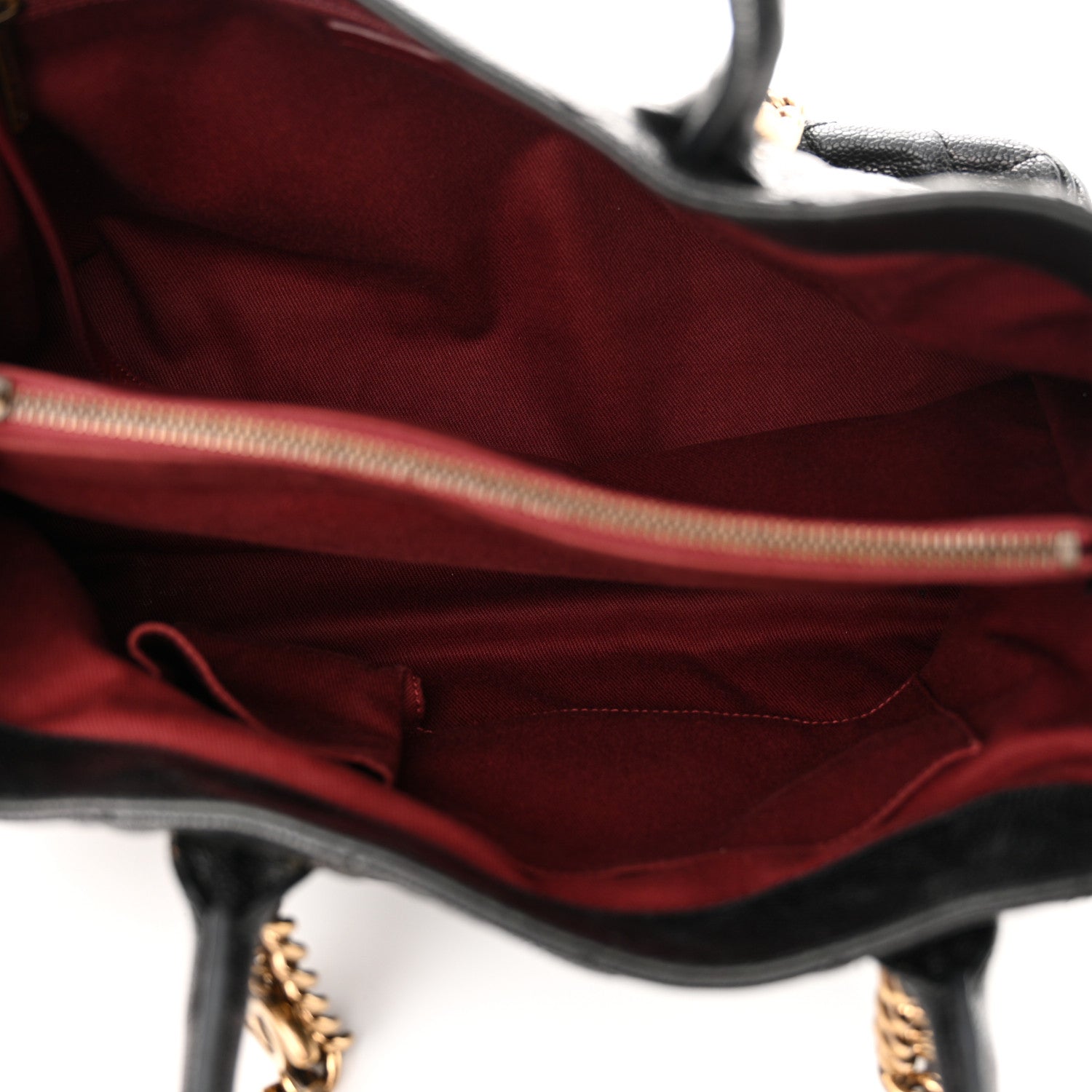 Chanel Glazed Caviar Quilted Small Shiva Tote Black 5 of 12