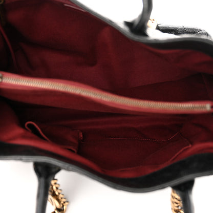Chanel Glazed Caviar Quilted Small Shiva Tote Black 5 of 12