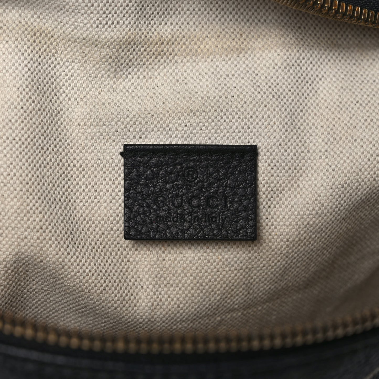 Grained Calfskin Logo Belt Bag Black