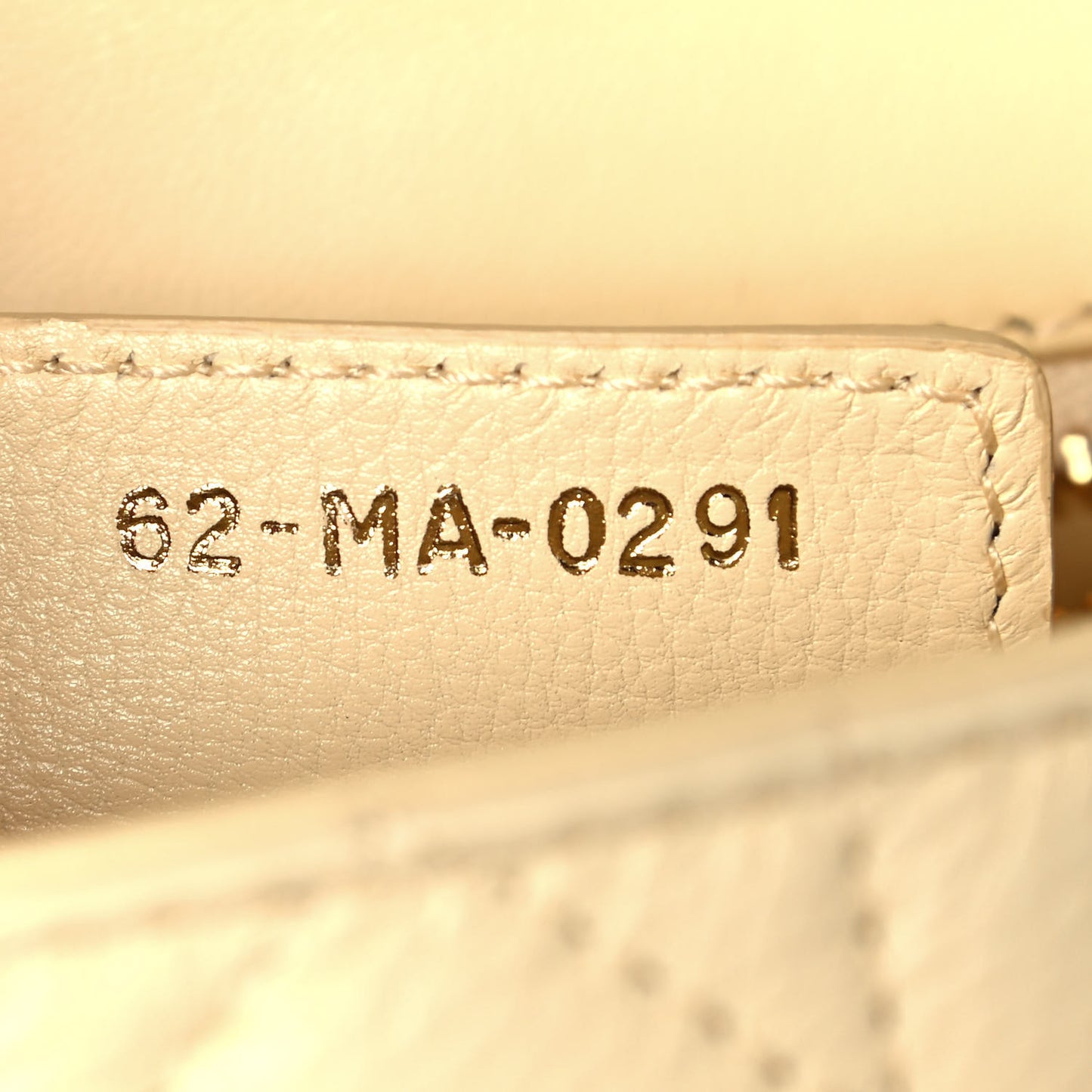 Calfskin Cannage Small Caro Bag Pale Yellow