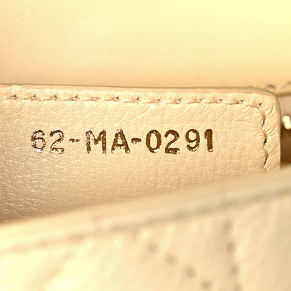 Christian Dior Calfskin Cannage Small Caro Bag Pale Yellow 7 of 14