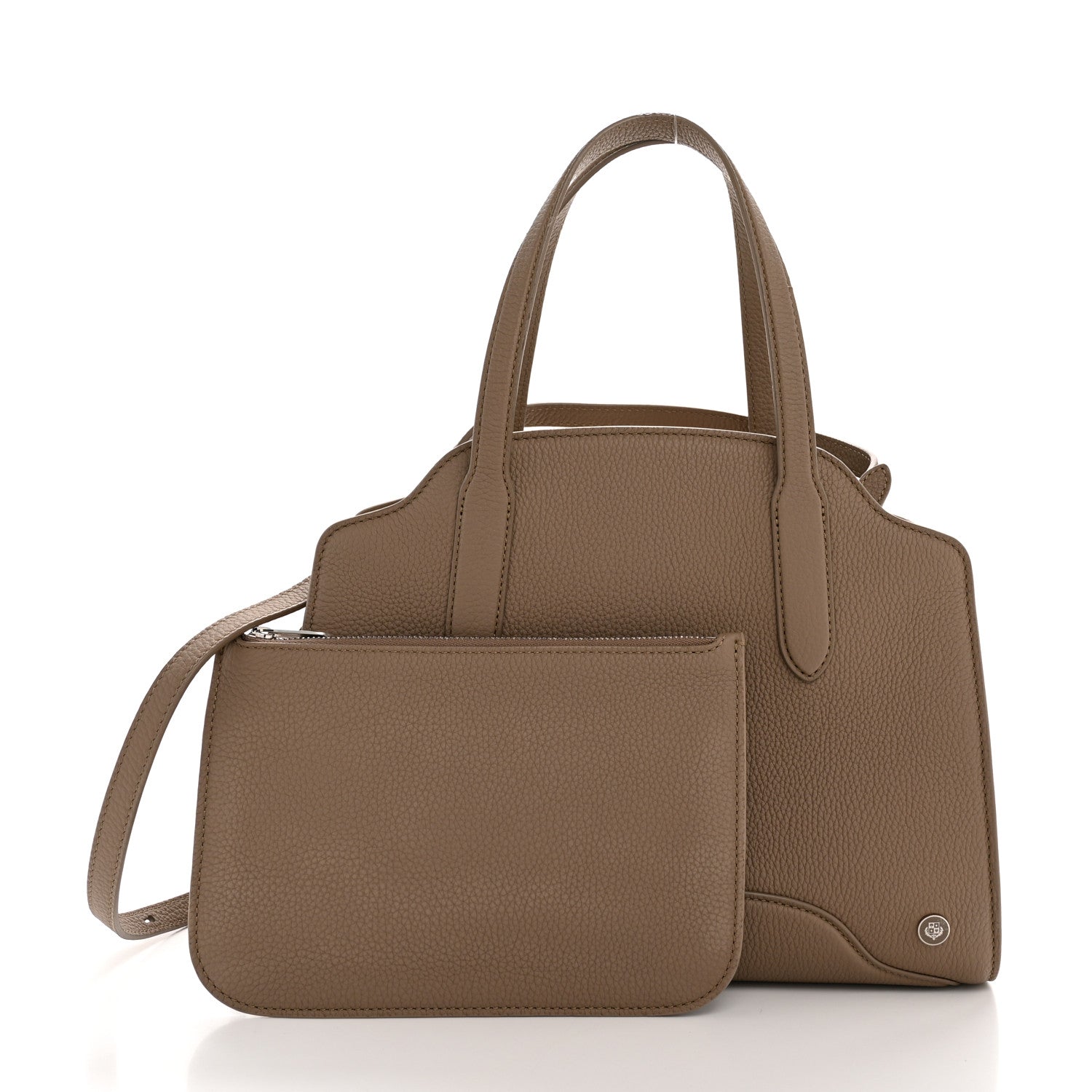 Loro Piana Grained Calfskin Medium Sesia Warm Mastic 3 of 11