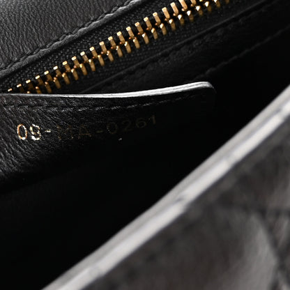 Christian Dior Calfskin Cannage Medium Caro Bag Black 7 of 10