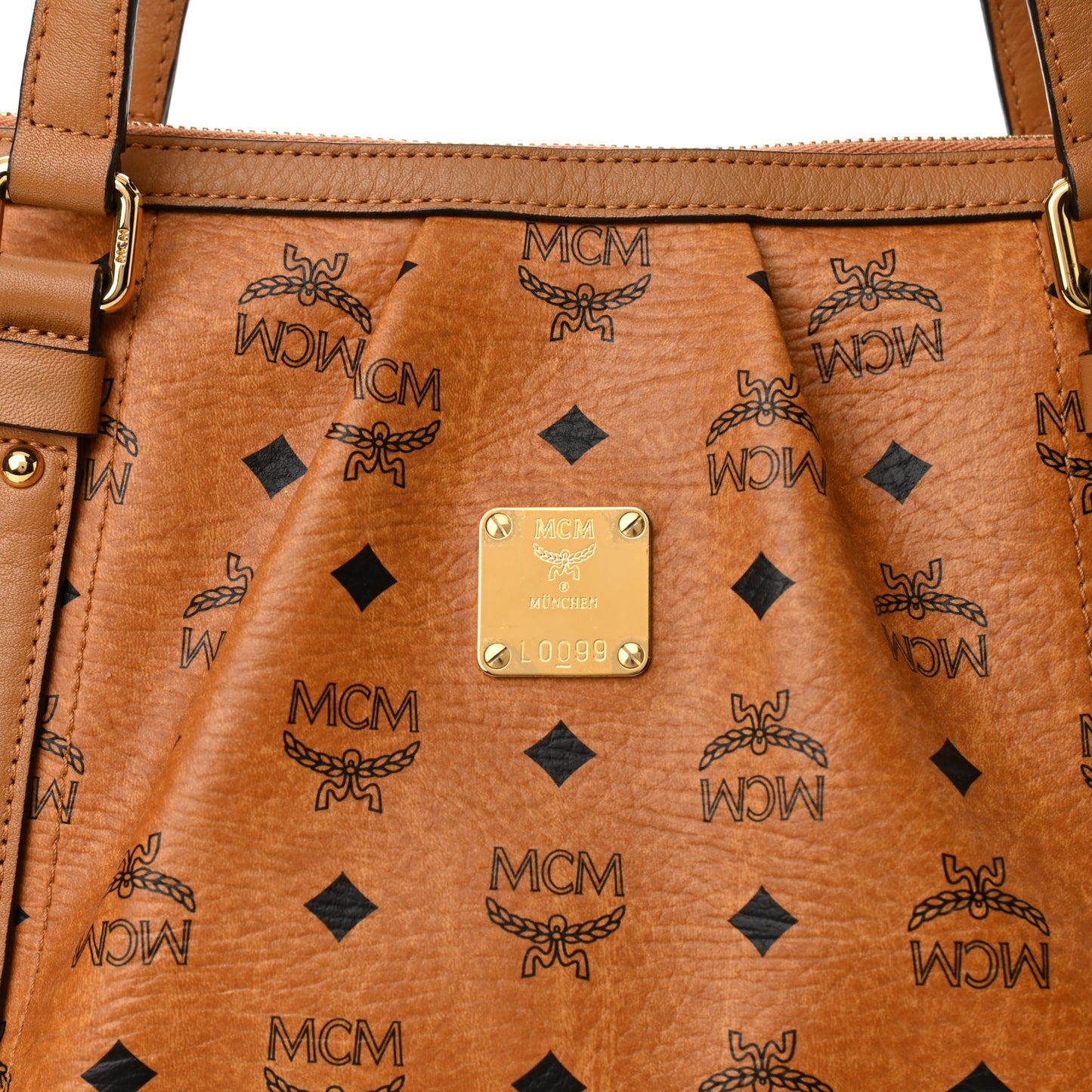 Visetos Medium Essentials Shopper Tote Cognac