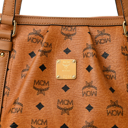 MCM Visetos Medium Essentials Shopper Tote Cognac 7 of 11