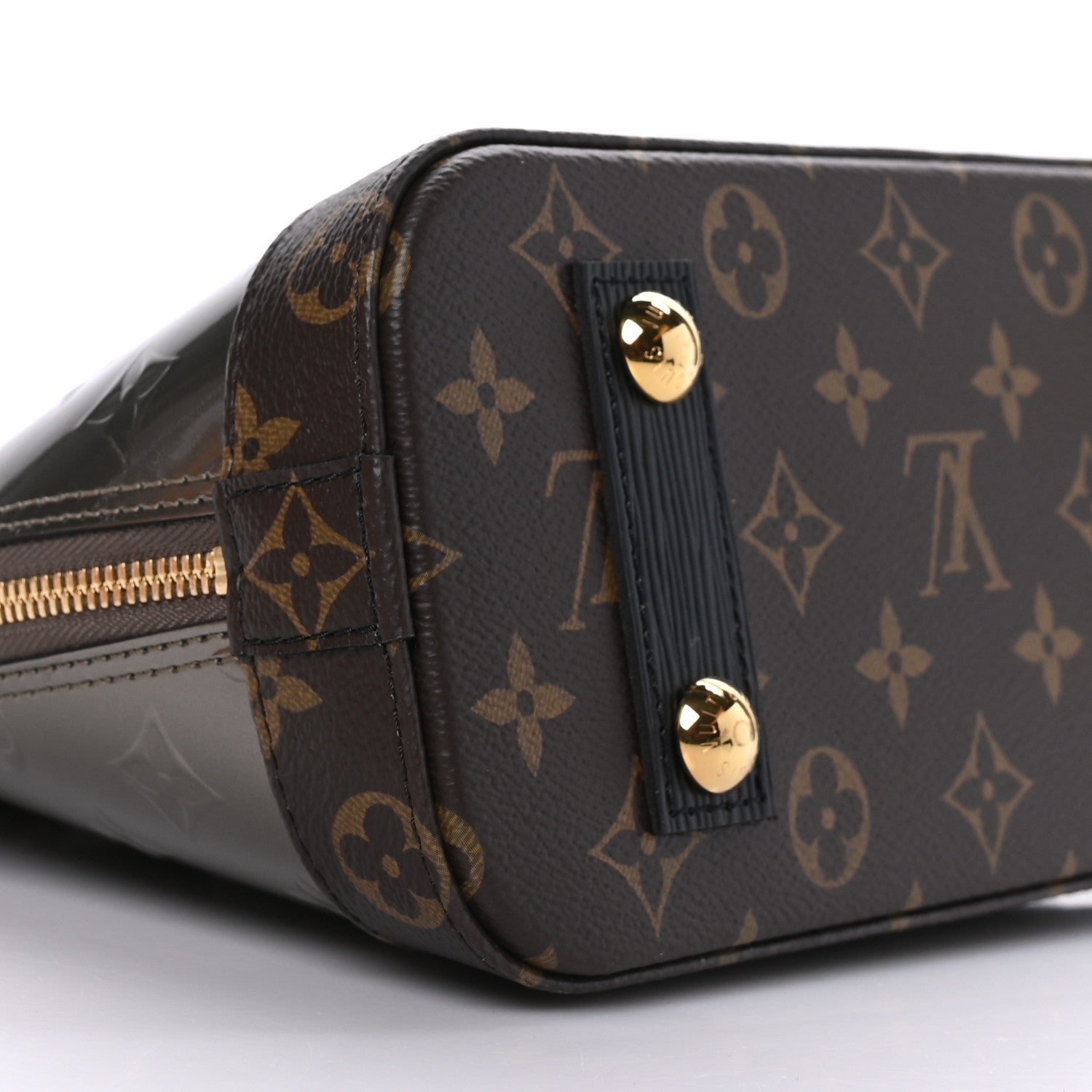 Louis Vuitton Vernis Monogram Alma BB Taupe Metallise 7 of 8