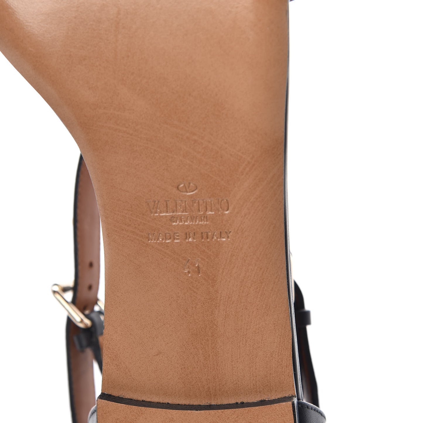 Nappa Rockstud Crisscross Sandals 41 Black