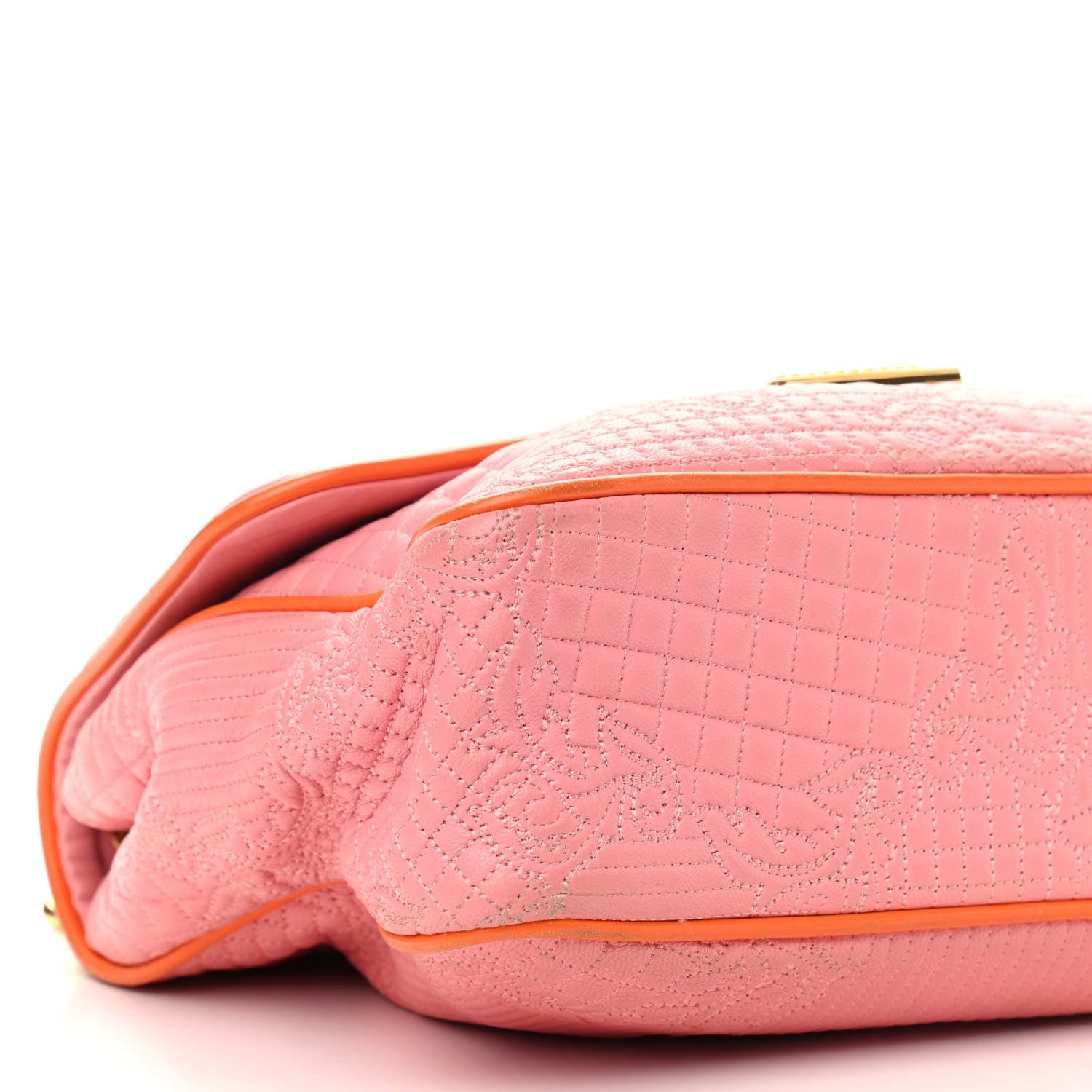 Versace Leather Microvanitas Quilted New Icon Handbag Pink 11 of 12