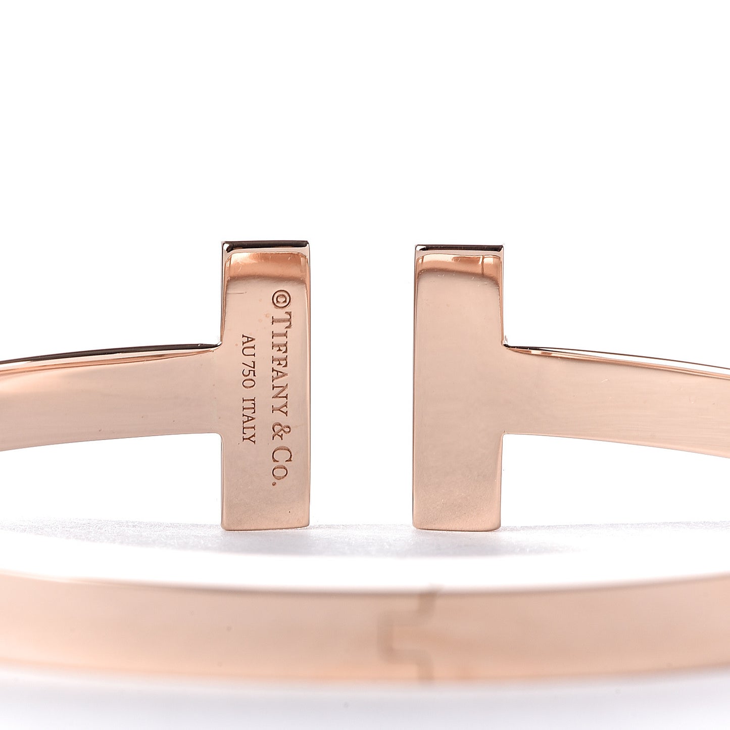 18K Rose Gold Diamond T Square Pave Bracelet