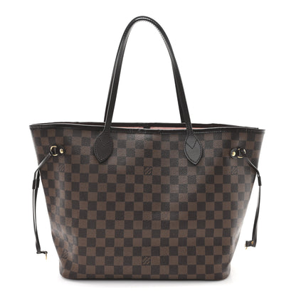 Louis Vuitton Damier Ebene Neo Neverfull MM Rose Ballerine 1 of 12