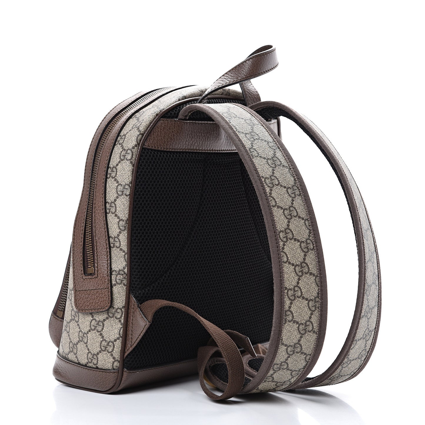 GG Supreme Monogram Calfskin Web Small Ophidia Day Backpack Beige Ebony New Acero