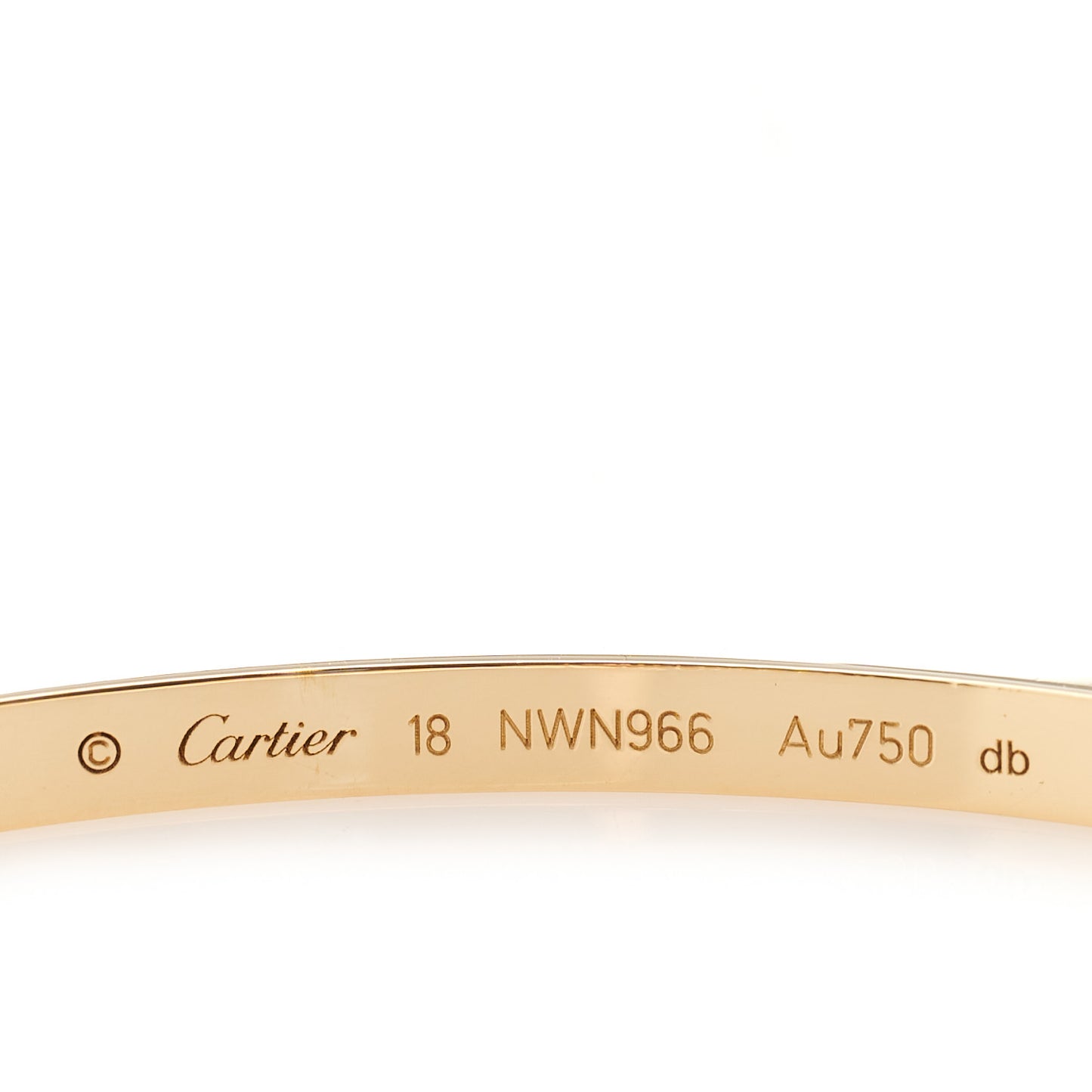 18K Yellow Gold Small LOVE Bracelet 18