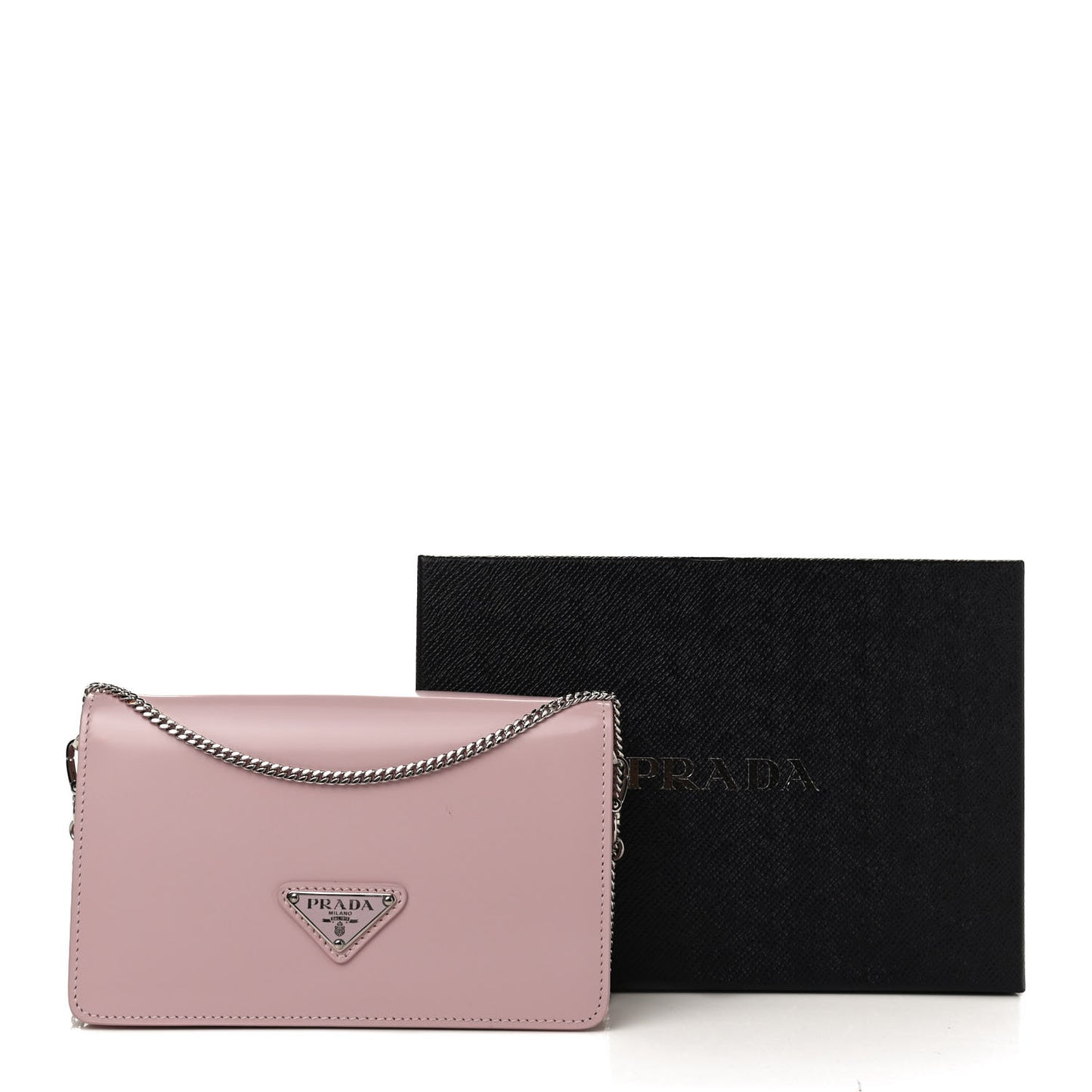Spazzolato Flap Slide Chain Shoulder Bag Alabastro