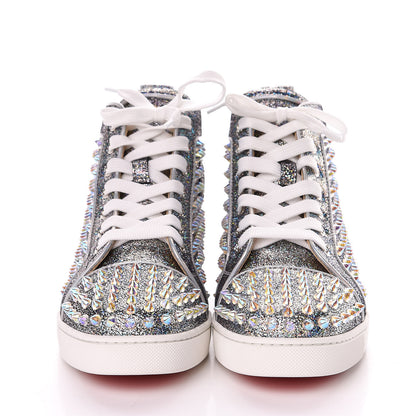 Christian Louboutin Nappa Mica Spikes Womens Louis Orlato Flat Sneakers 38 Silver 2 of 10