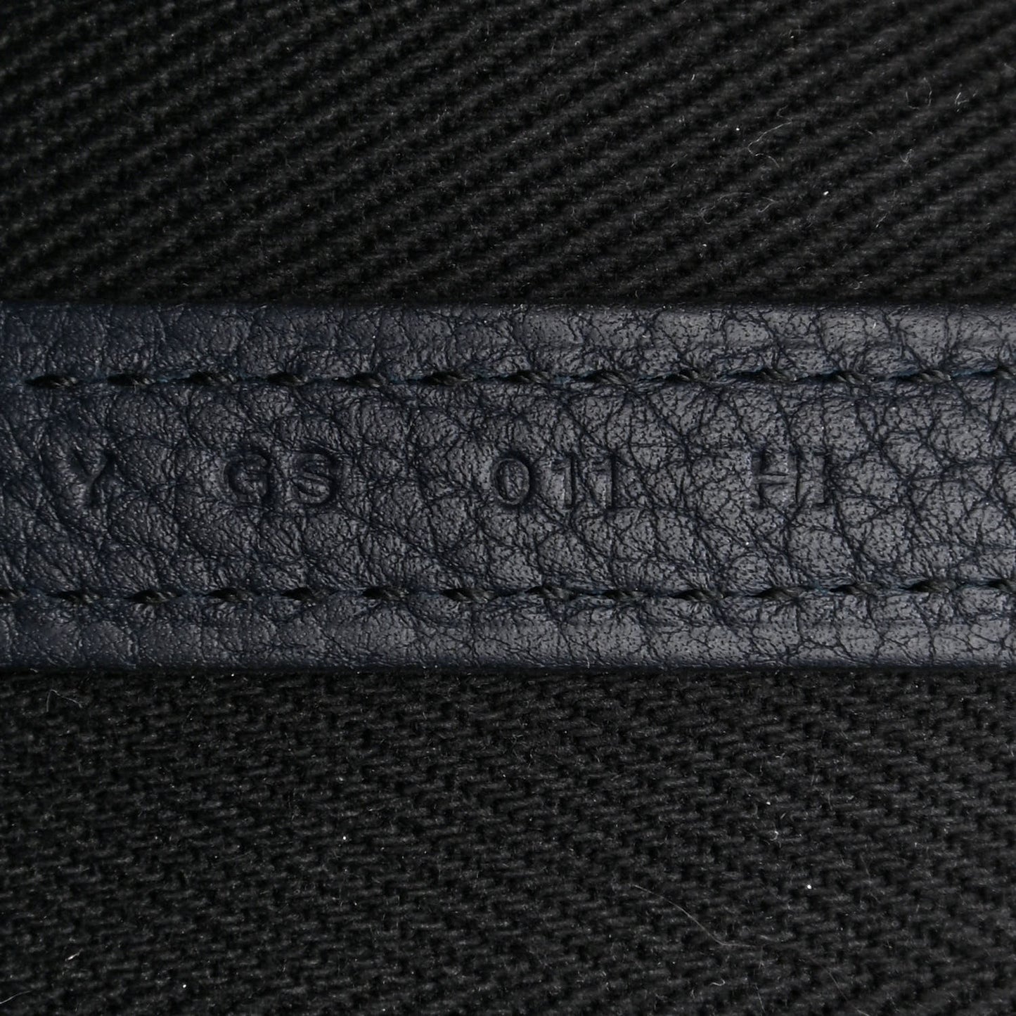 Chevron Herringbone Toile Negonda Garden Party 30 TPM Black Bleu Nuit
