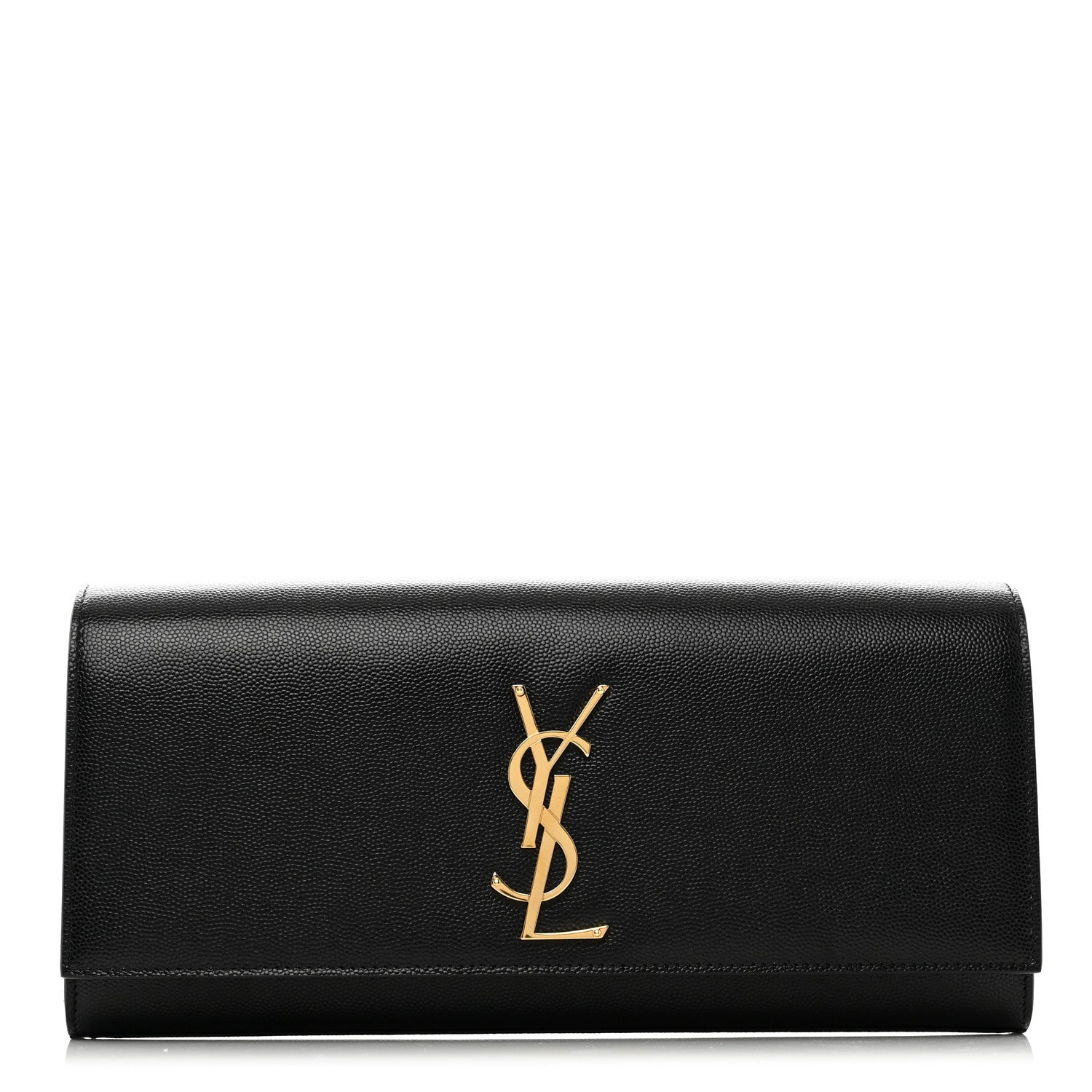 Saint Laurent Grain De Poudre Monogram Cassandre Clutch Black 1 of 7