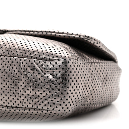 Chanel Metallic Crackled Calfskin Perforated Drill Flap Bronze 10 of 10