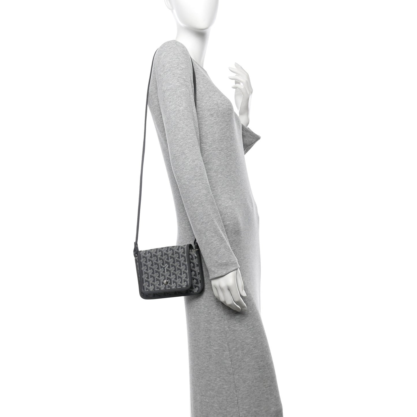 Goyardine Plumet Wallet Clutch Grey