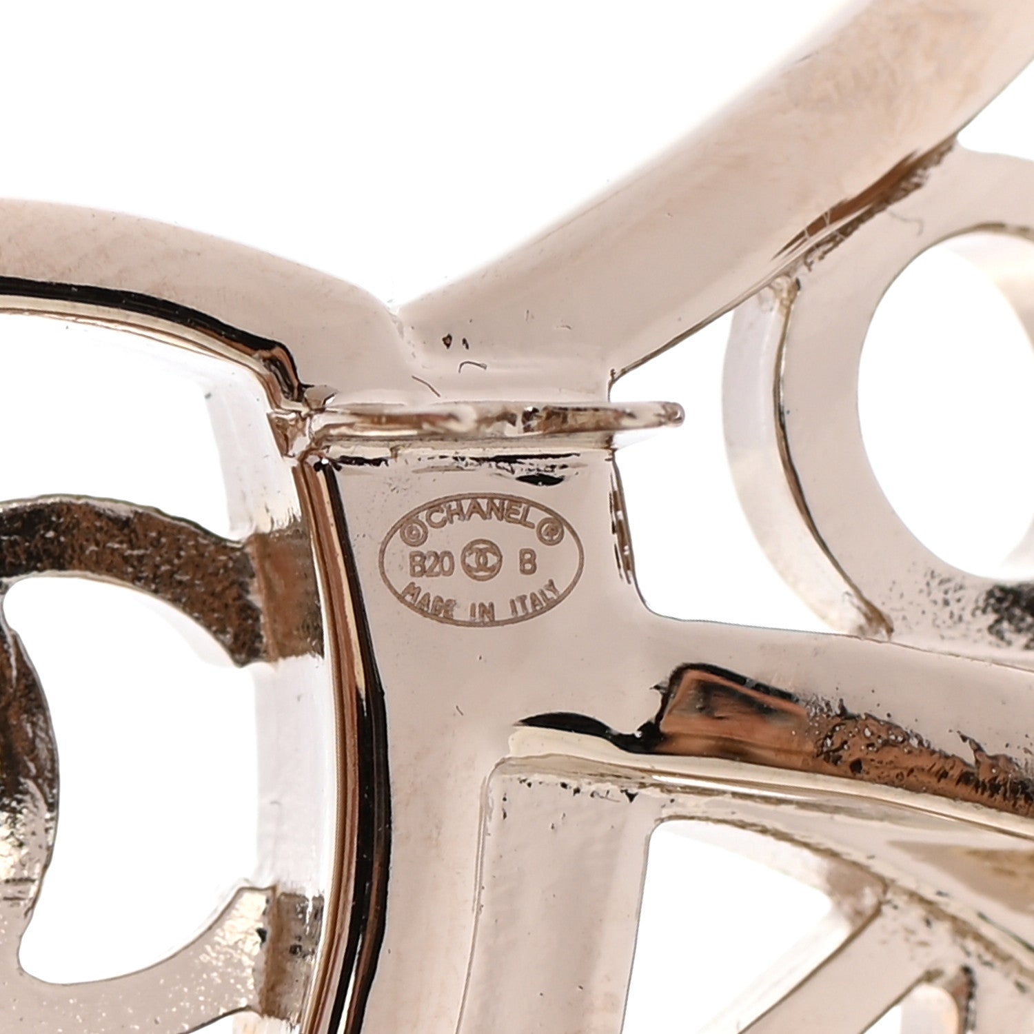 Chanel Metal Crystal Bow-tiful CC Hair Clip Gold 3 of 4