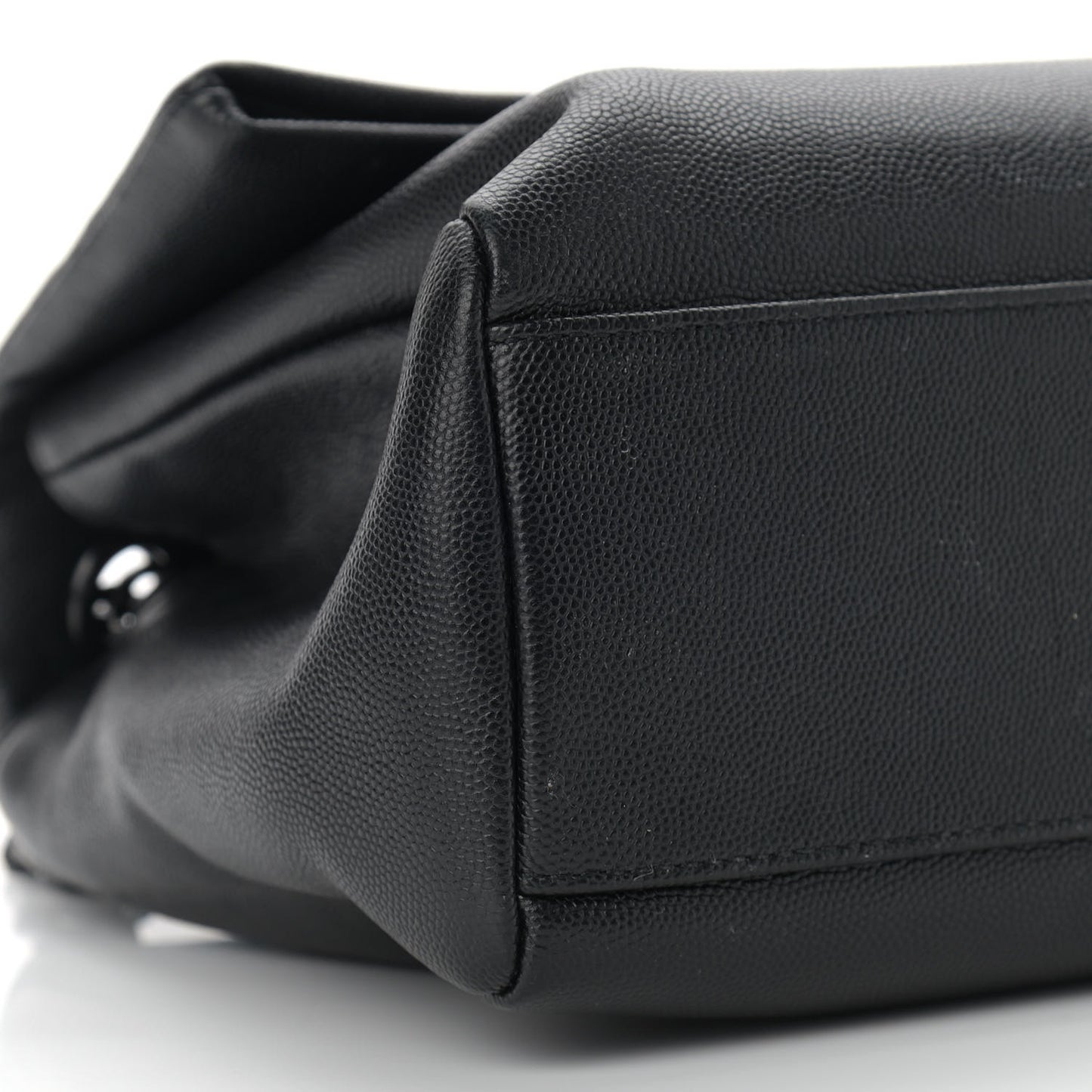 Grain De Poudre Medium West Hollywood Monogram Fold-Over Black