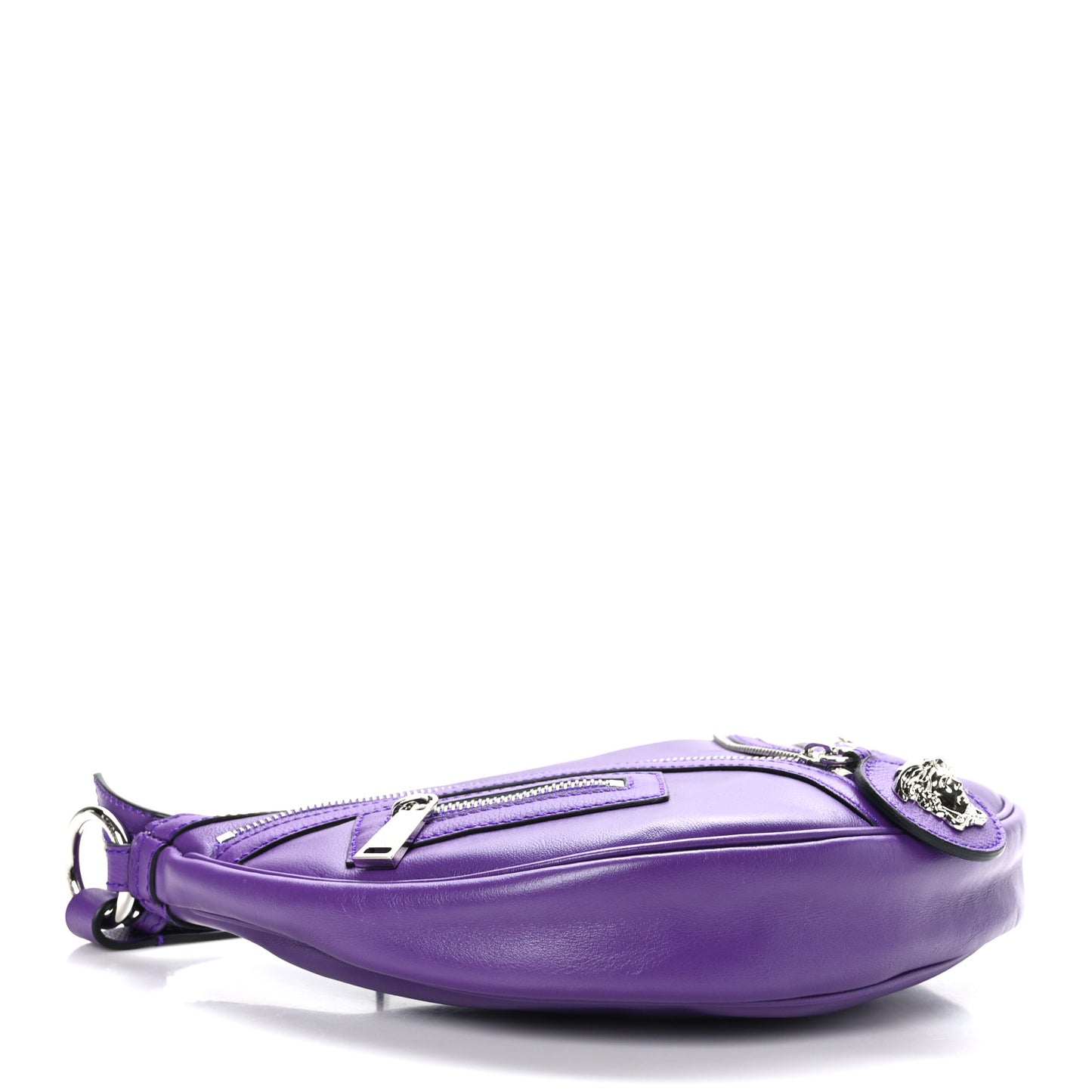 Calfskin Small Repeat Zip Hobo Purple